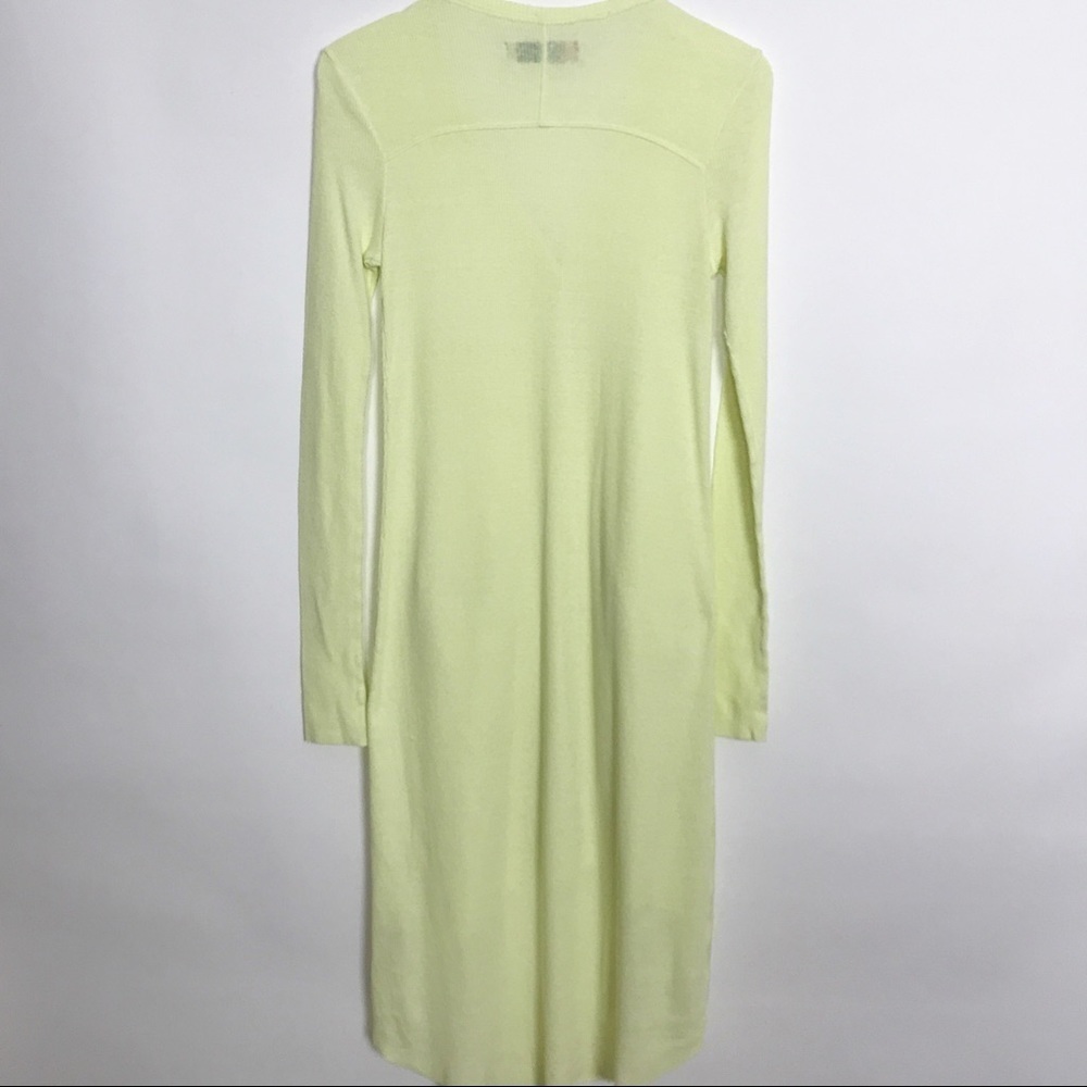 Free People Beach hi lo yellow cardigan pockets M - Picture 5 of 8